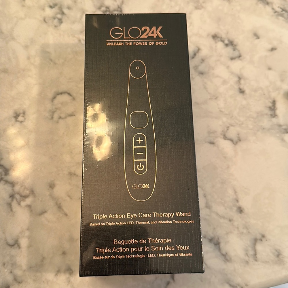 Glo24k NIB Triple Action Eye Care Therapy Wand New and Sealed
